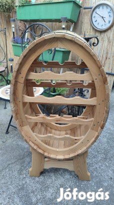 Bortartó, fa, hordó alakú