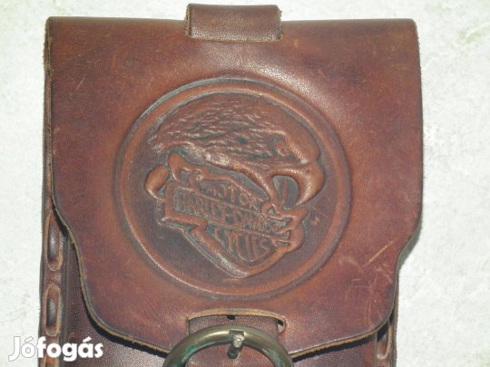 Bőrtáska vagány Harley Davidson emblemás bőr táska övtáska