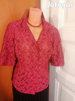 Borvörös csipkekabátka 