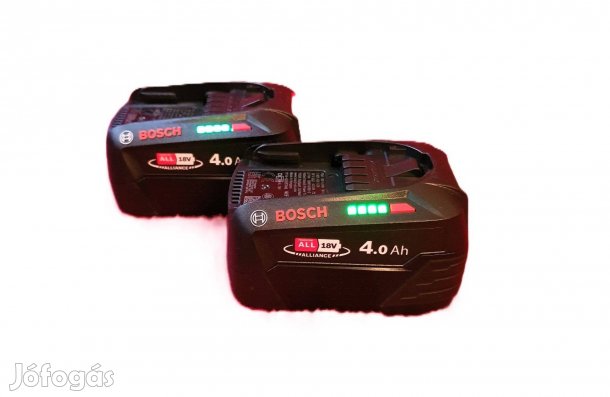 Bosch Akkumulátor Pba 18V 4.0Ah Új LED töltöttség jelző! Lítium. Kipró