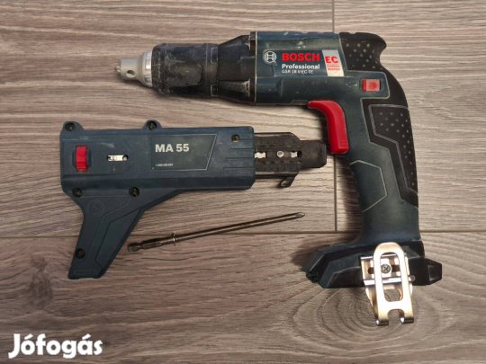 Bosch GSR 18 V-EC TE akkus gipszkartonbehajtó+MA55 tárfeltét