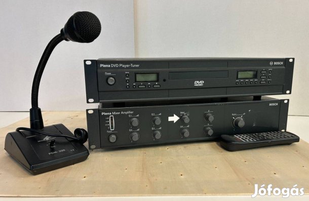 Bosch Plena ipari hangosítás szett mikrofon, DVD, erősítő