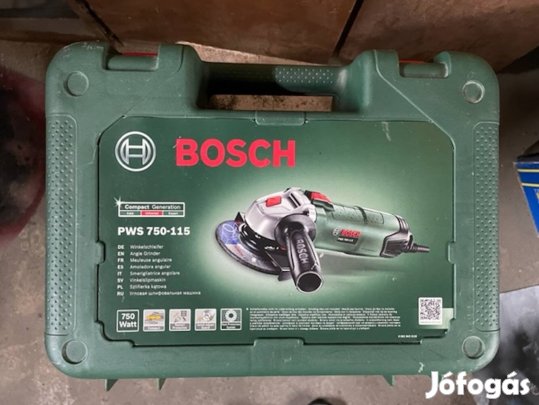 Bosch Pws 750-115 sarokköszörű, alig használt eladó