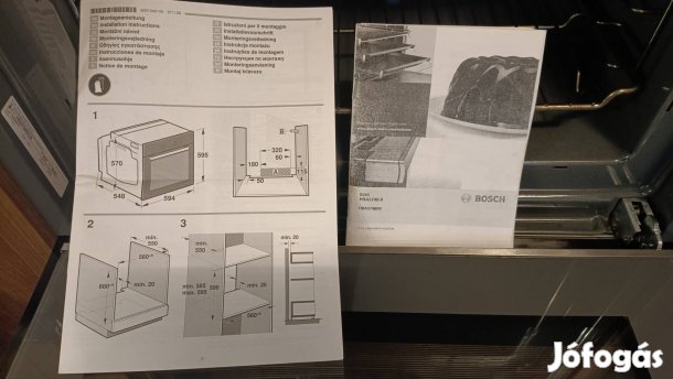 Bosch Series 4 beépíthető sütő pirolitikus tisztítás 