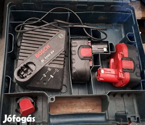 Bosch kisgép akkumulátortöltő+2 akkumulátor