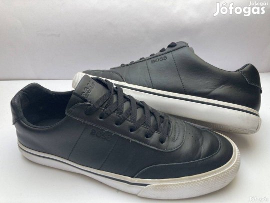 Boss EU 42 fekete bőr férfi utcai cipő