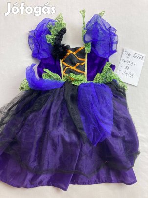 Boszorkány jelmez, halloween jelmez 2-3 év AH268