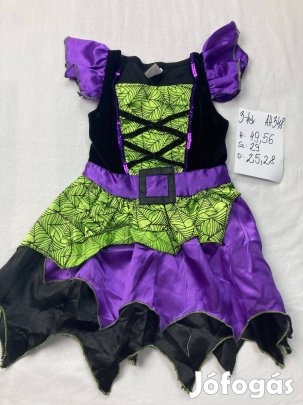 Boszorkány jelmez, halloween jelmez 3-4 év AH348