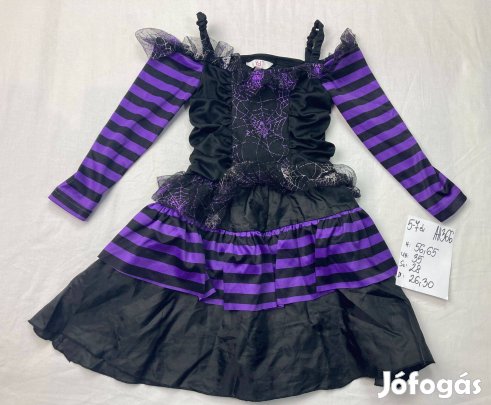 Boszorkány jelmez, halloween jelmez 5-7 év AH366