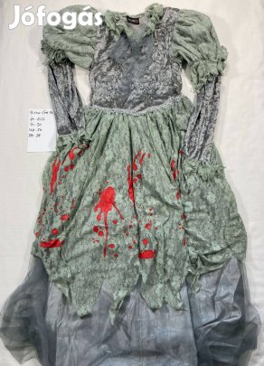 Boszorkány jelmez, halloween jelmez 9-10 év GH76