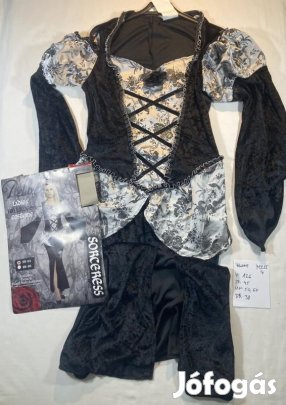 Boszorkány jelmez, halloween jelmez, felnőtt jelmez M255