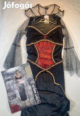 Boszorkány jelmez, halloween jelmez, felnőtt jelmez M256