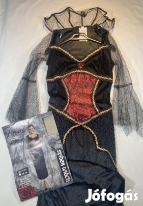 Boszorkány jelmez, halloween jelmez, felnőtt jelmez M256
