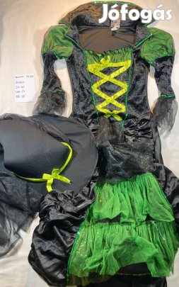 Boszorkány jelmez, női halloween jelmez, felnőtt jelmez M263