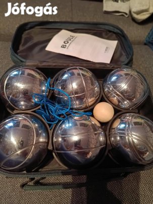 Boules szett 6 fém golyóval, fa célkula és nylon hordtáska