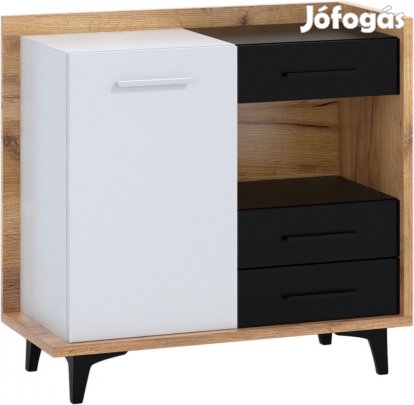 Box-370 fekete fehér komód