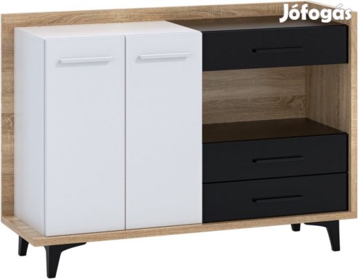 Box-378 fekete fehér komód