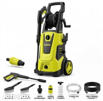 Boxer magasnyomású mosó sterimo 2800W / 360 bar + sok tartozék