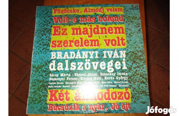 Bradányi Iván dalszövegei bakelit hanglemez eladó