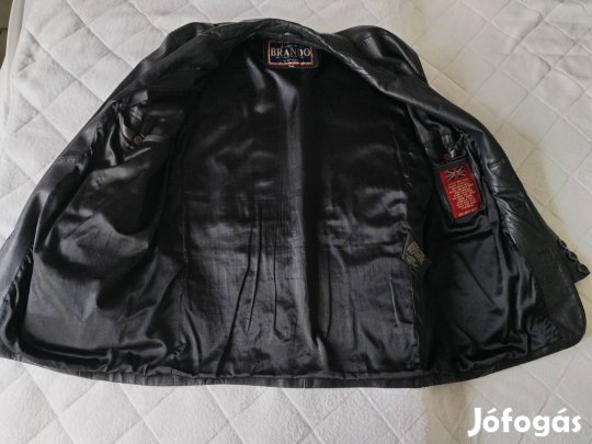 Brando London Fekete bőr zakó 