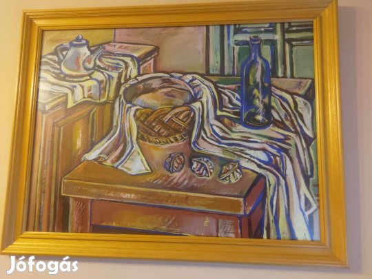 Brankovics Éva (1938-2023 ): Csendélet diókkal (akvarell festmény)