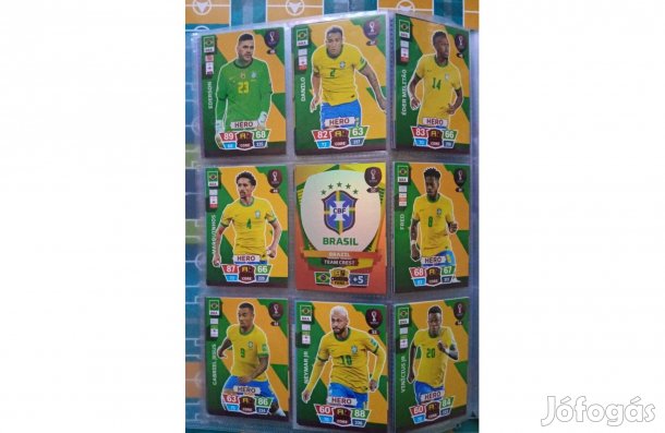 Brazília Teljes sor Panini Fifa World Cup 2022 Qatar kártya