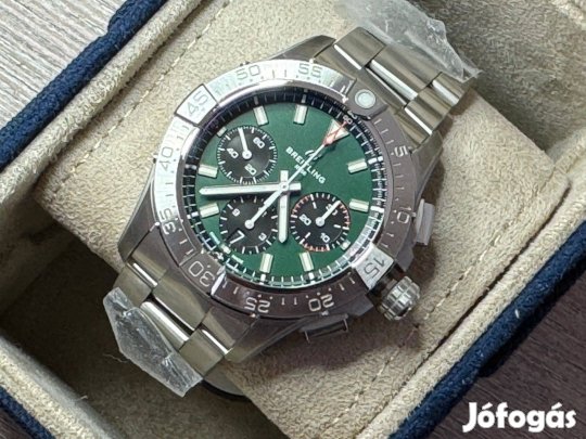 Breitling Avenger B01 Chronograph 42 zöld vadonatúj fóliás Lgsw