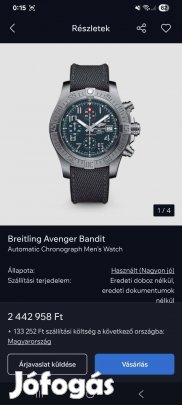 Breitling, Avenger, Bandit, chronograph, karóra, eladó, csere.