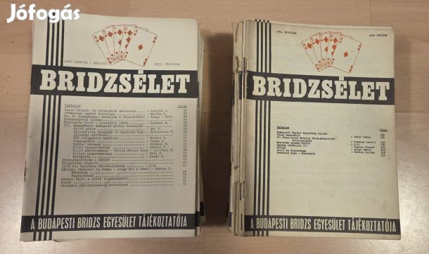 Bridge újságok 1974-1986 példányok