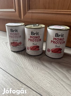 Brit Mono Protein 400 gr prémium nedves kutyatáp (3 db bontatlan)