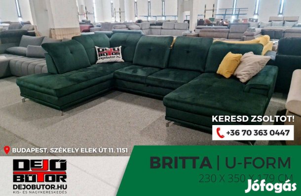 Britta multi relax ualak kanapé sarok ülőgarnitúra 180x357x230 cm zöld