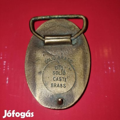 Bronz amerika övcsat, börbe égetett lóval, 1980-as évek