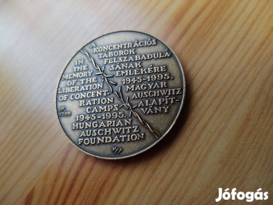 Bronz emlékérem 1945-1995 Koncentrációs Táborok Felszabad