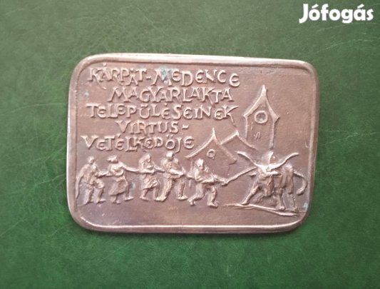 Bronz emlékplakett Kárpátmedence Magyarlakta települései vetélkedője