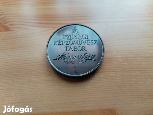 Bronz érem 1990-es 25. Ifjúsági Képzőművész Tábor Mártély