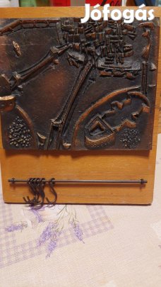 Bronz fali kulcs tartó