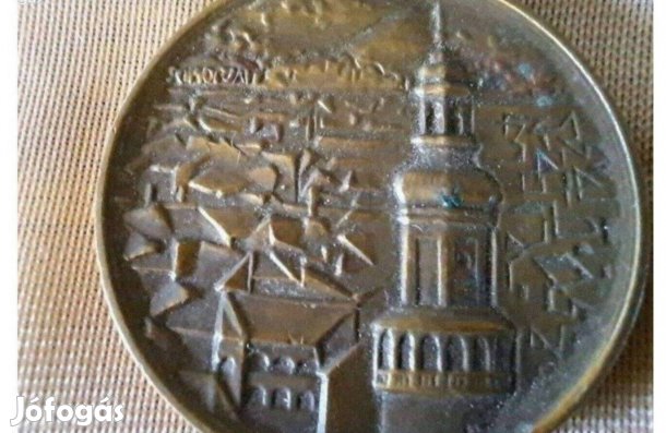 Bronz plakett Sopron