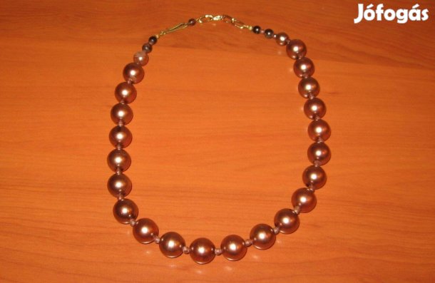 Bronz-színű gyöngynyaklánc