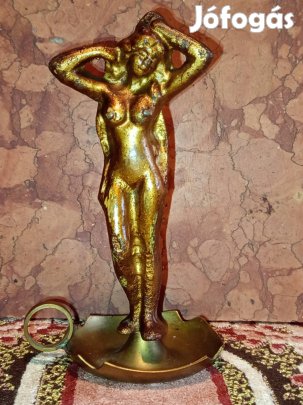 Bronzírozott alu Art deco akt szobor 