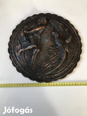 Bronzírozott fém falidisz