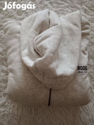 Brooklyn logóval ellátott cipzáras kapucnis férfi pulóver