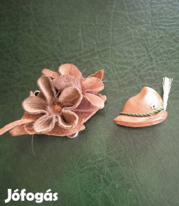 Bross kabát kalap antik kitűző bross