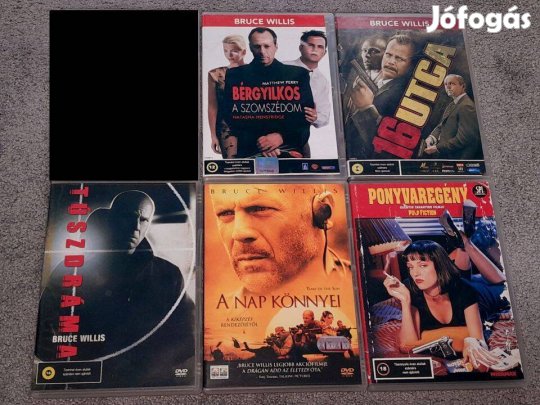 Bruce Willis 5 DVD (16 utca, Bérgyilkos a szomszédom, A nap könnyei,