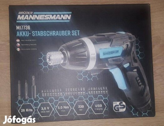 Brüder Mannesmann Akkus fúró csavarozó 3.6 V 2 Ah Lítiumion Akció!