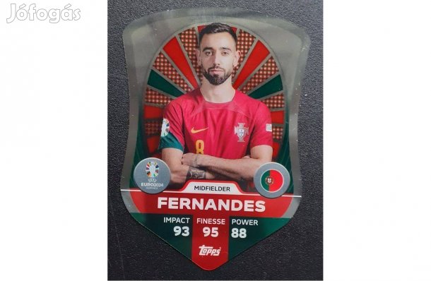 Bruno Fernandes Portugália Chrome Pro Elite Shield focis kártya Euro