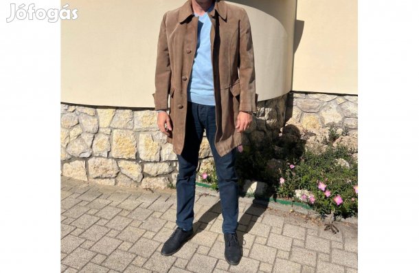 Brutál jó retró valódi hasított bőr kabát