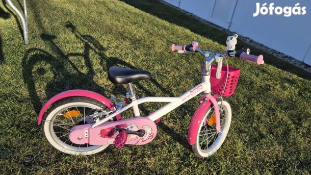Btwin 16" kislány kerékpár leszerelhető pótkerékkel eladó