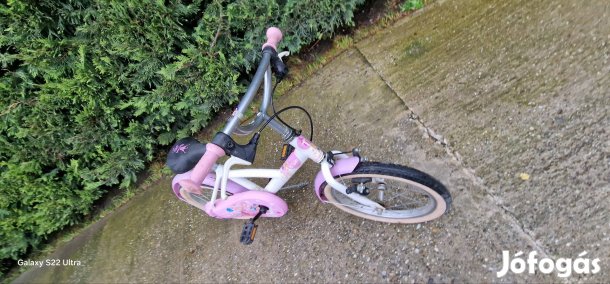 Btwin 16-os mankó kerekes kislány kerékpár