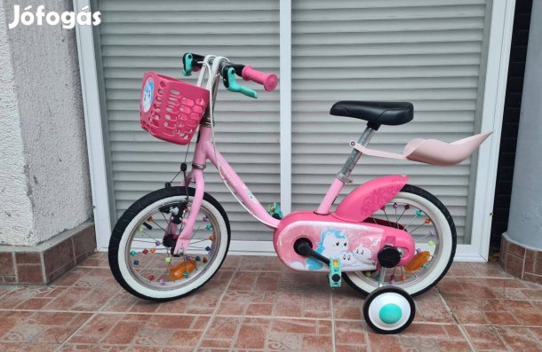 Btwin gyerekkerékpár 14 Colos Decathlonban vásárolt, pótkerékkell