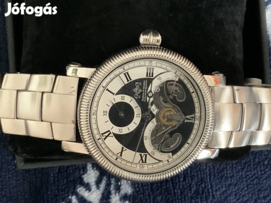 Buchner&Boyaller Német Luxus Automata Dual Time Óra Full Acél 